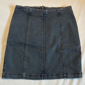Free People Dark Blue Pencil Skirt